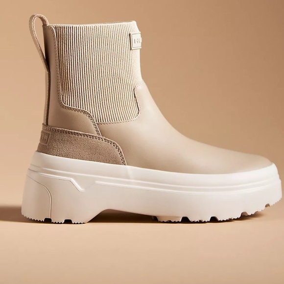 Hunter Shoes - Anthropologie Hunter Flatform Chelsea Boots Sz 7